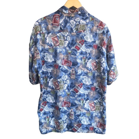 COPY - Vintage 90's Campia Moda Hawaiian Aloha Beer Cocktail Button Front Shirt… - Picture 6 of 9